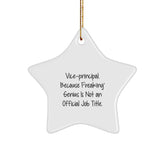 Funny Vice-principal Star Ornament Gifts from Friends, Unique Gifts for Vice-principal, Vice-principal Office Humor Christmas Decoration - Image 1